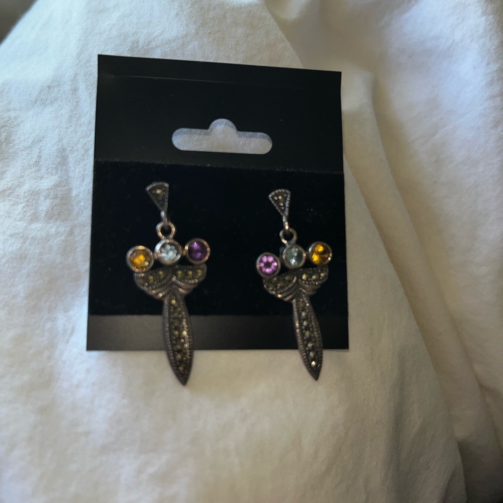 Stone and Sterling Earrings
Topaz, Amethyst, Citrine